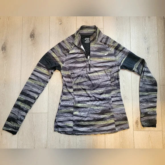 Asics Lite Show Running Quarter Half Zip Pullover Reflective Women's Medium